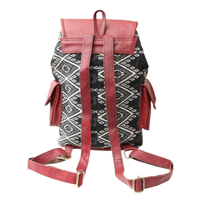 Leather Drawstring Backpack