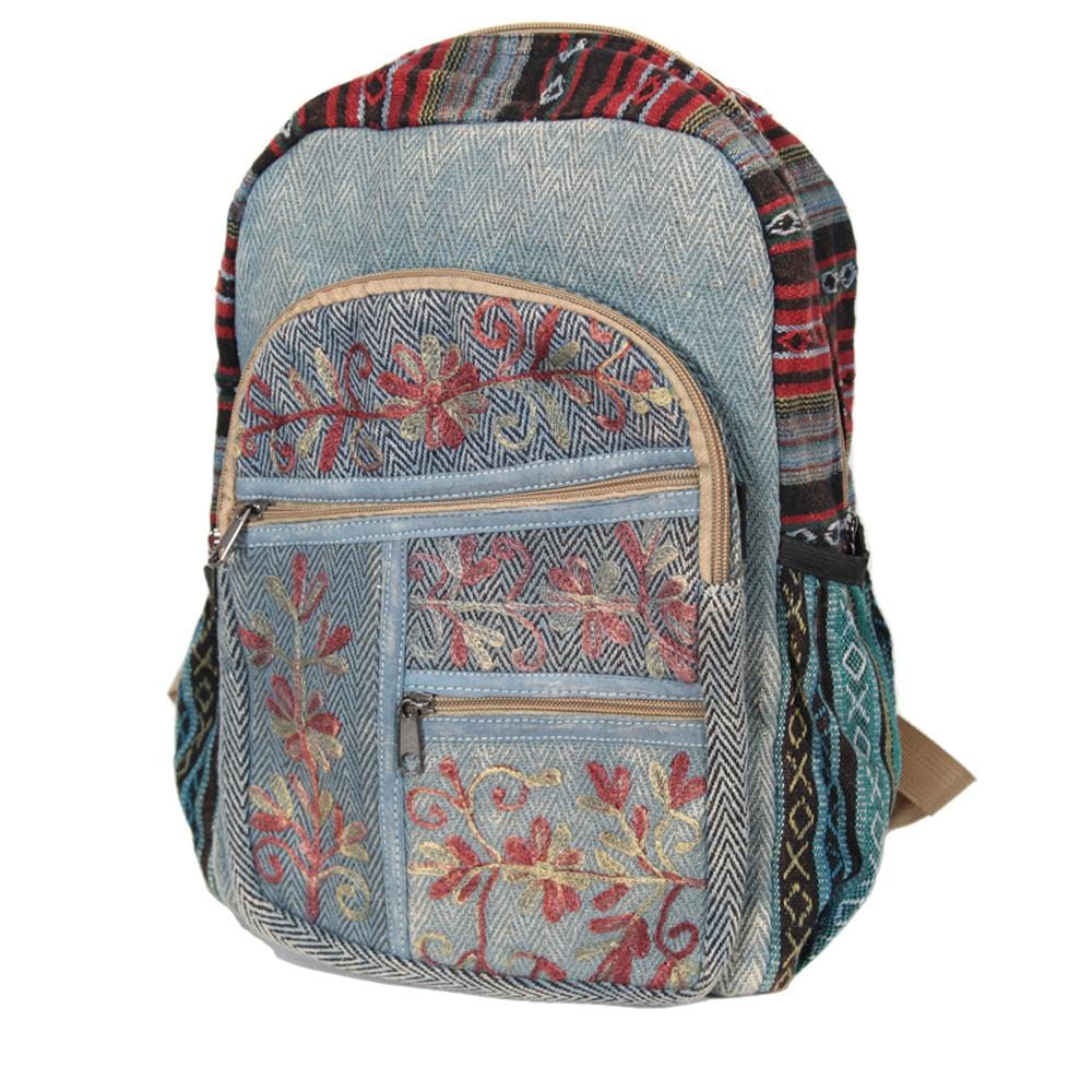 Floral Embroidered Backpack