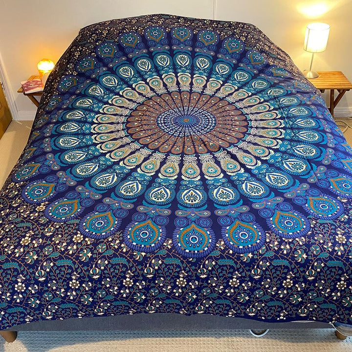 Peacock Bagru Bedspread..