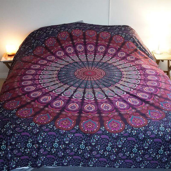 Peacock Bagru Bedspread..