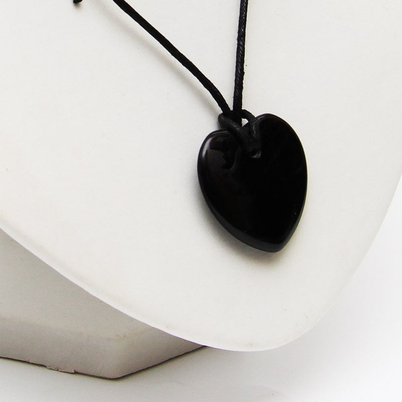 Black Obsidian Heart Necklace