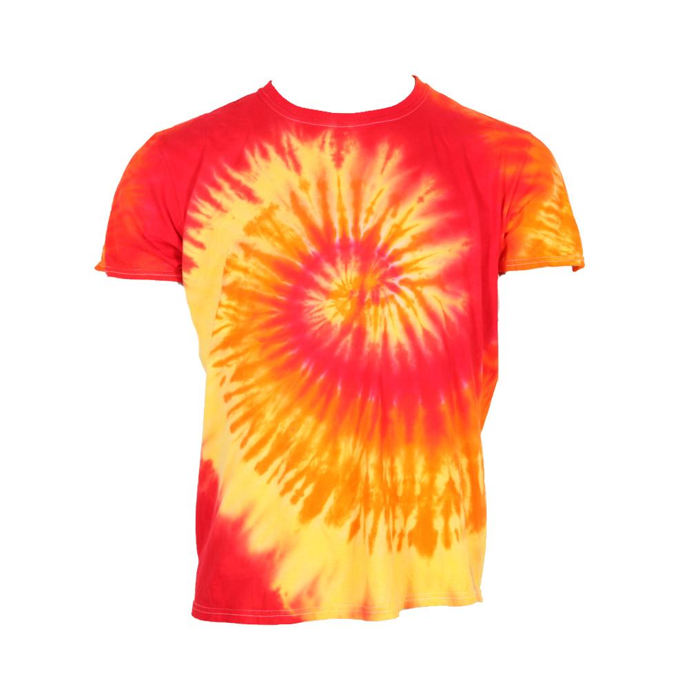 Red & Yellow Tie Dye T Shirt