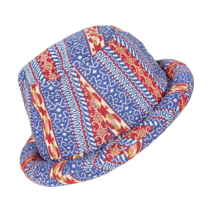 Woven Fabric Roll Brim Hat..