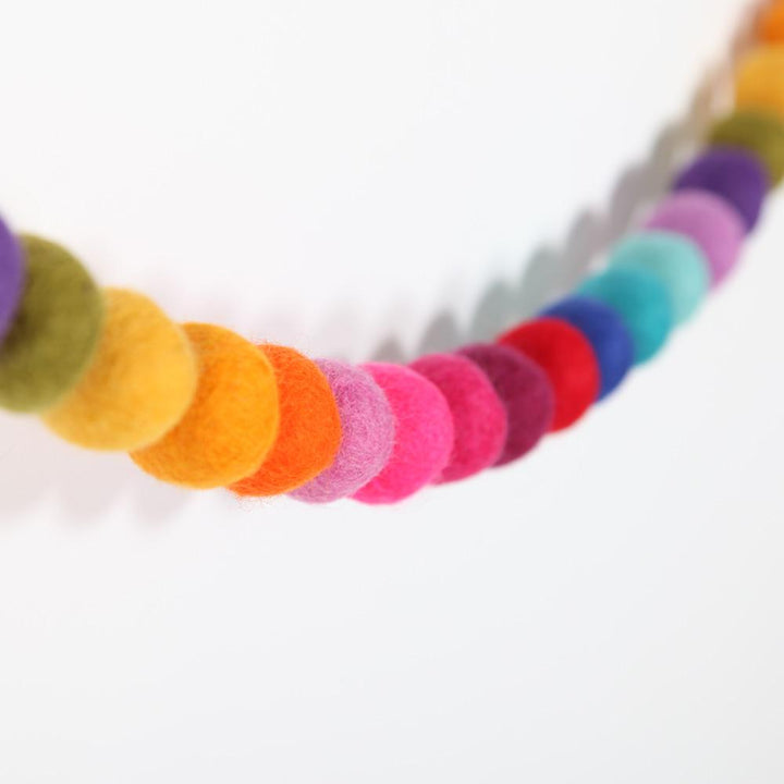 Rainbow Felt Ball Garland