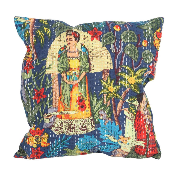 Kanther Embroidered Frida Cushion Covers