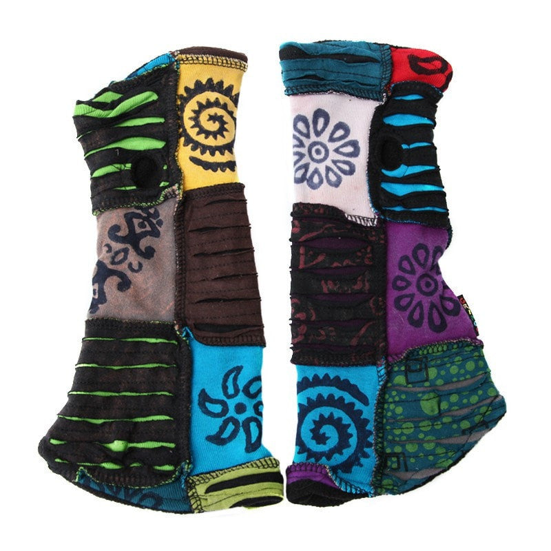 Patchwork Wrist Warmers