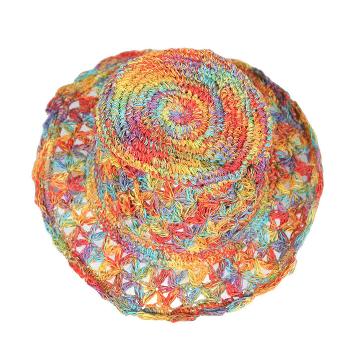 Crochet Rainbow Sun Hat