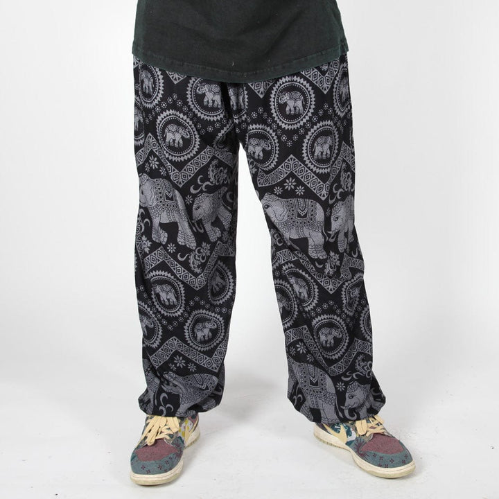 Men's Thai Print Elephant Joggers