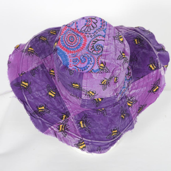 Patchwork Wide brim Hat