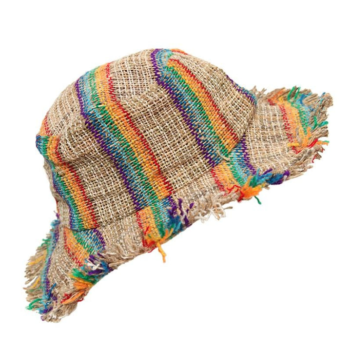 Men's Striped Hemp Sun Hat