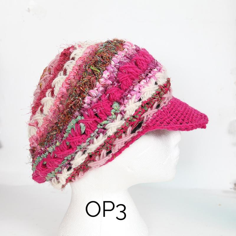 Slouchy Beanie Hat With Peak