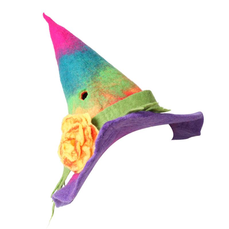 Felt Rainbow Witch Hat