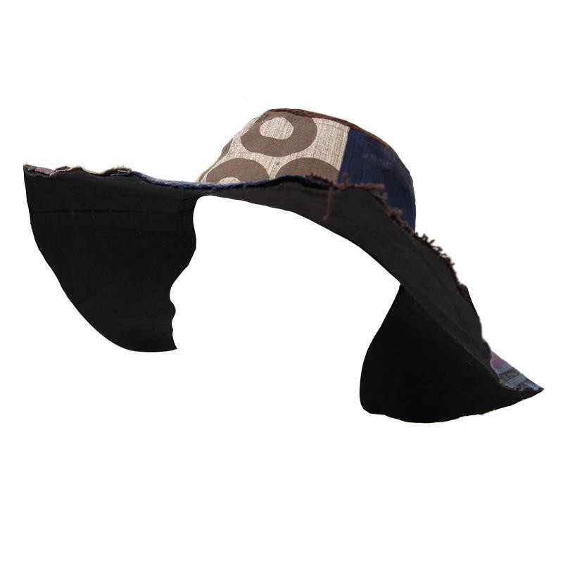 Wide Brim Patchwork Hat