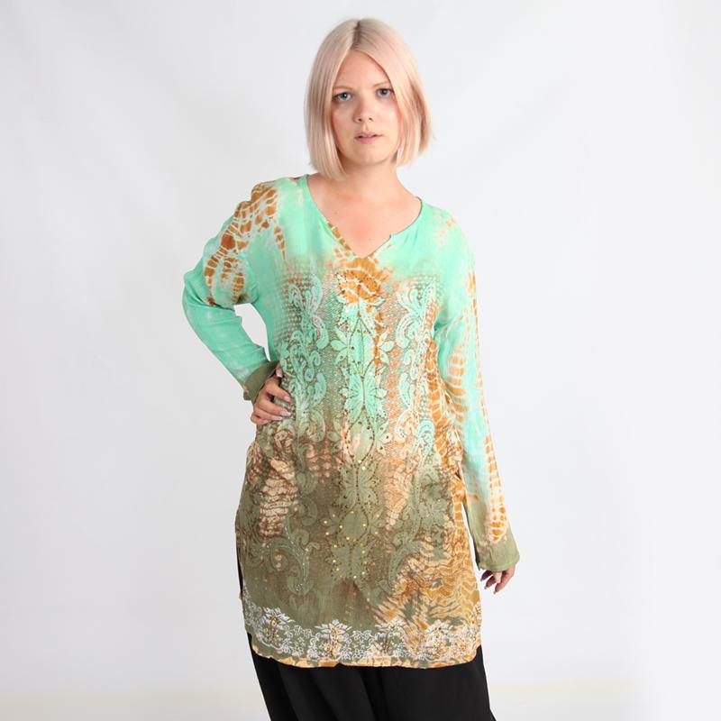 Tie Dye Embroidered Tunic