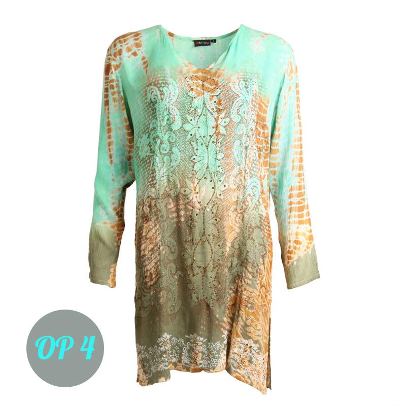 Tie Dye Embroidered Tunic