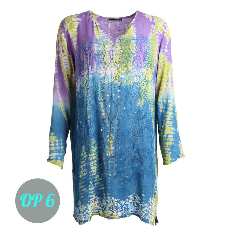 Tie Dye Embroidered Tunic