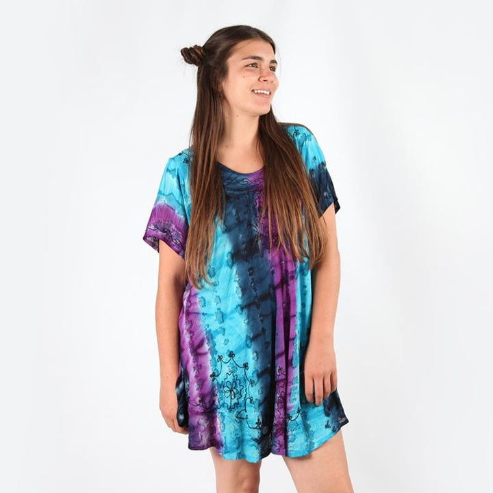 Embroidered Tie Dye Tunic