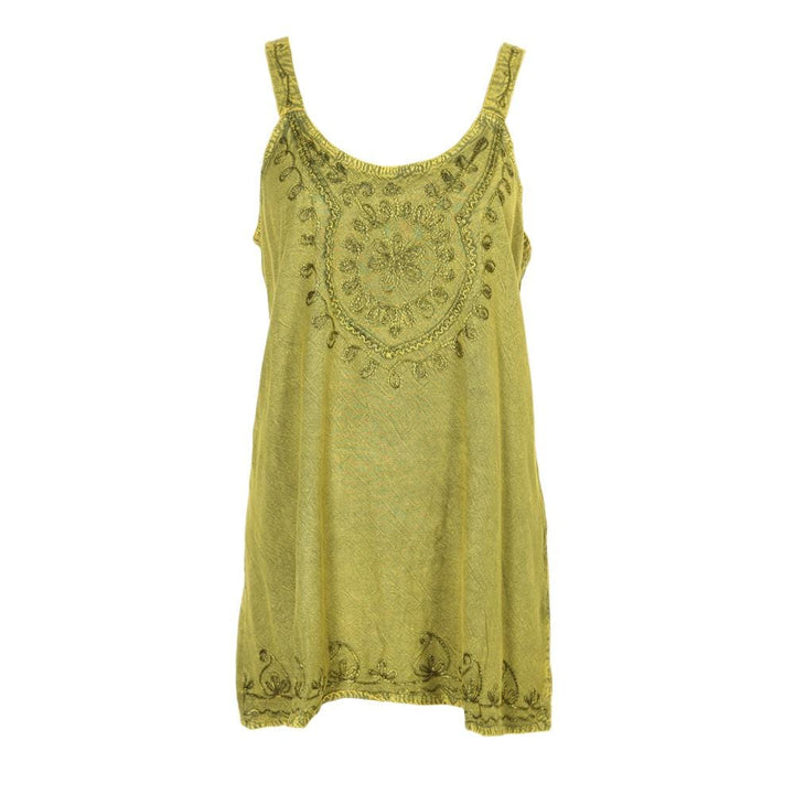 Embroidered Vest Top