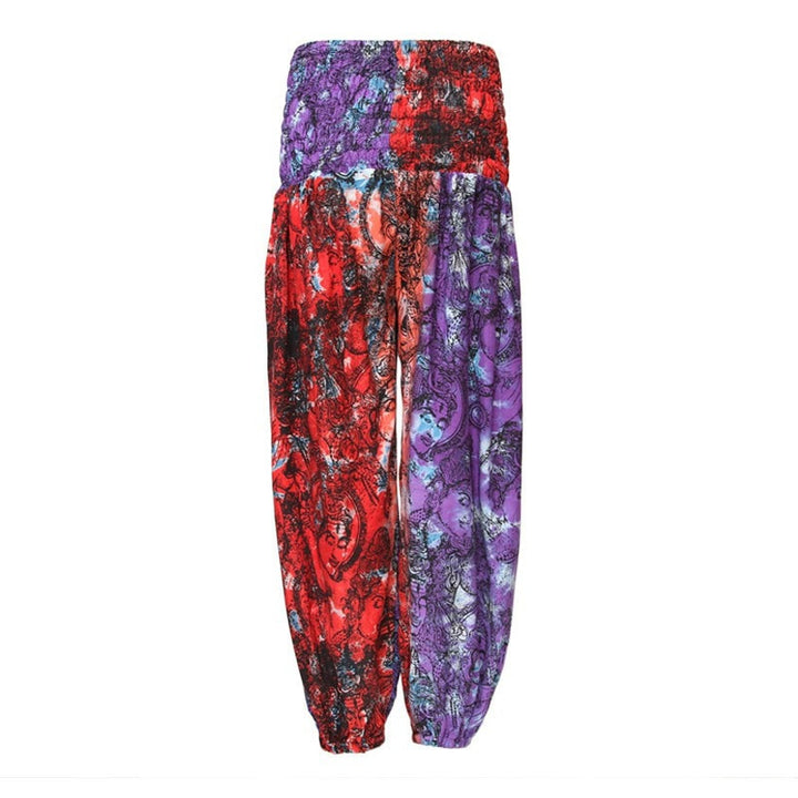 Shiva Om Print Harem Trousers