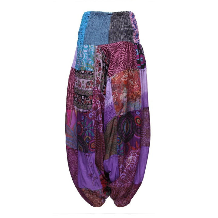 Patchwork Low Aladdin Pants