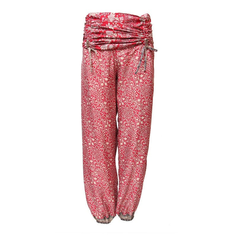 Waist Detail Floral Harem Pants