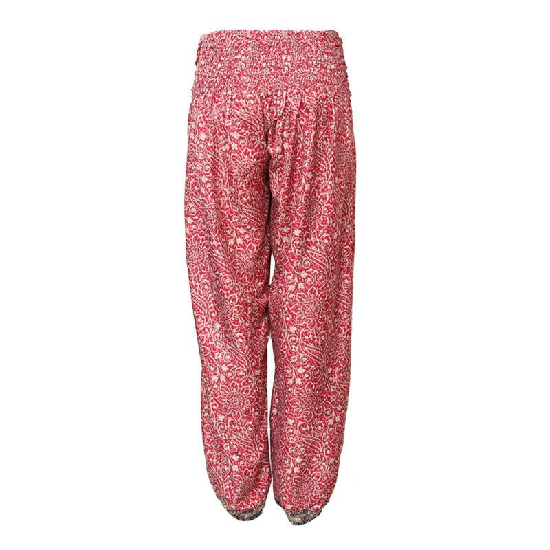 Waist Detail Floral Harem Pants