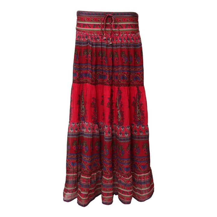 Red Gypsy Maxi Skirt