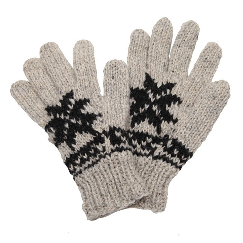 Grey Fairisle Woollen Gloves