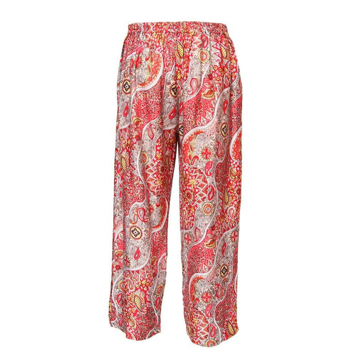 Men's Paisley Print Straight Trousers