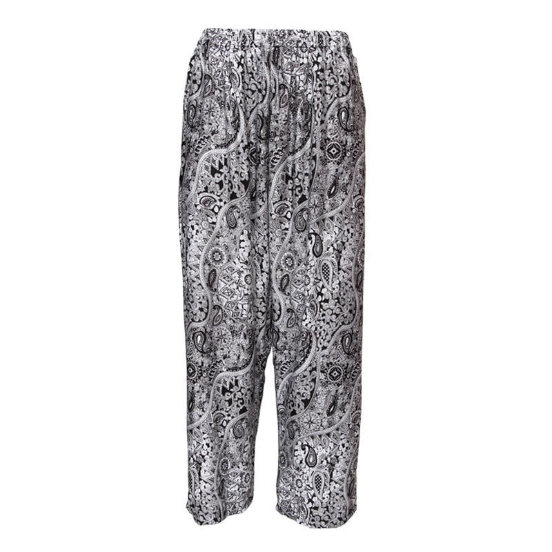 Men's Paisley Print Straight Trousers