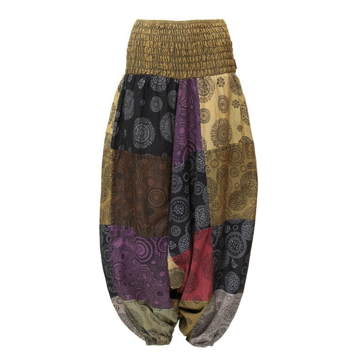 Mixed Print Patchwork Genie Pants