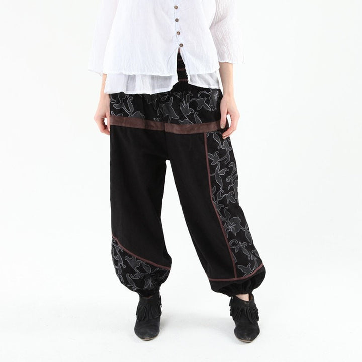 Black Cord Harem Pants