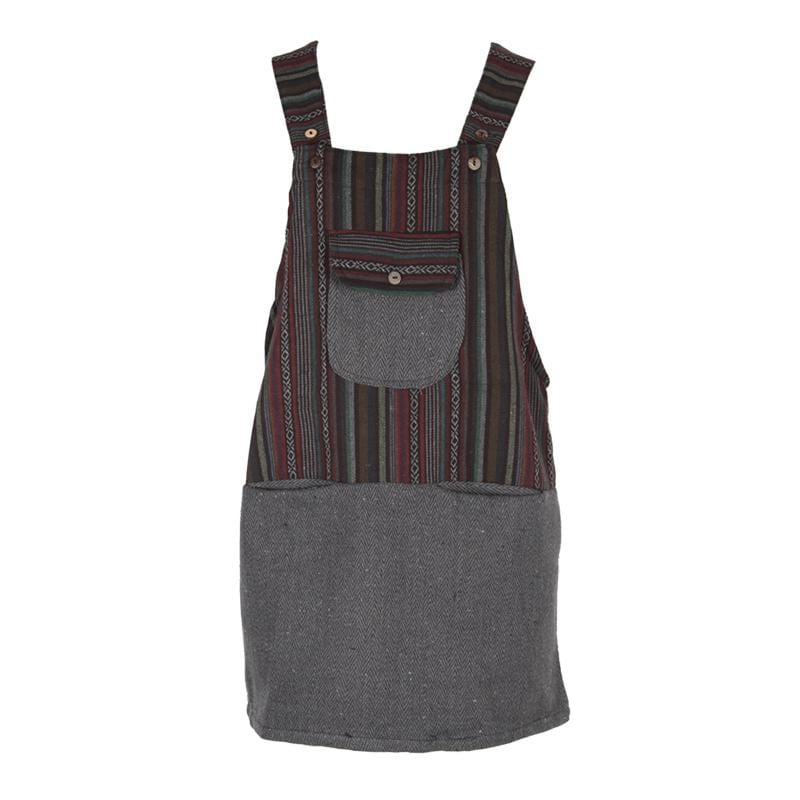 Woven Cotton Dungaree Dress