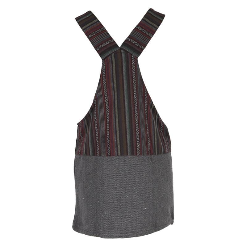 Woven Cotton Dungaree Dress