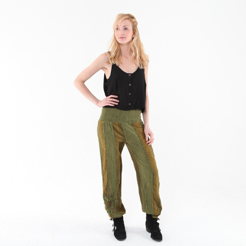 Khaki Slim Harem Pants