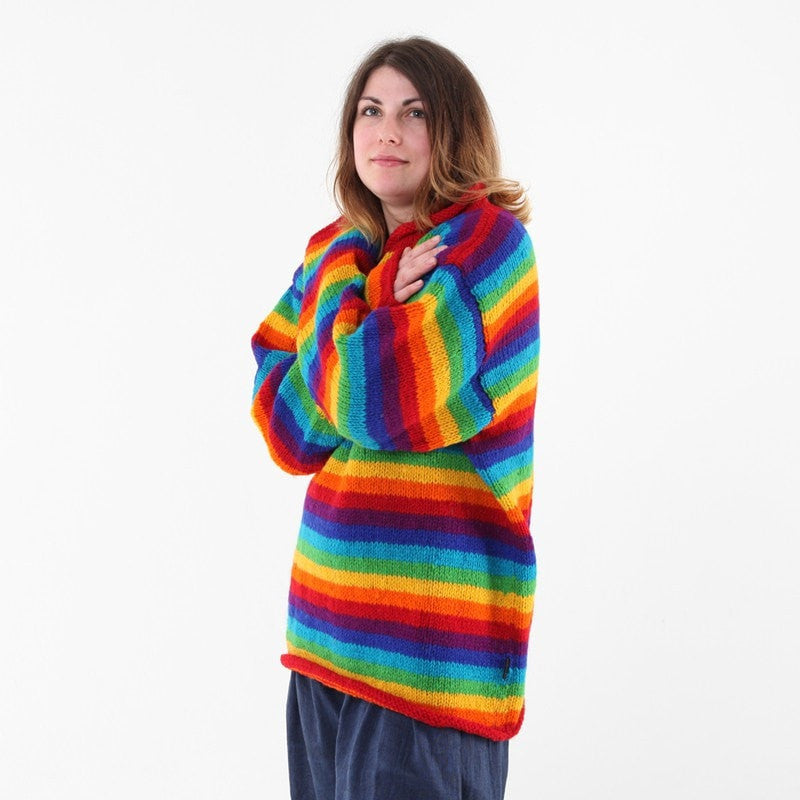 Premium Relaxed Rainbow Wool Jumper