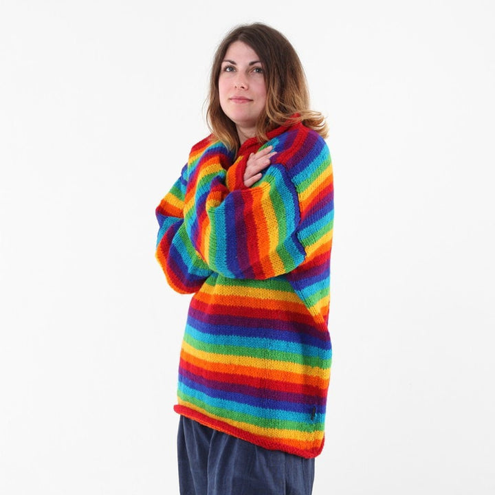 Premium Relaxed Rainbow Wool Jumper