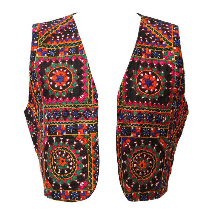 Embroidered Festival Open Waistcoat