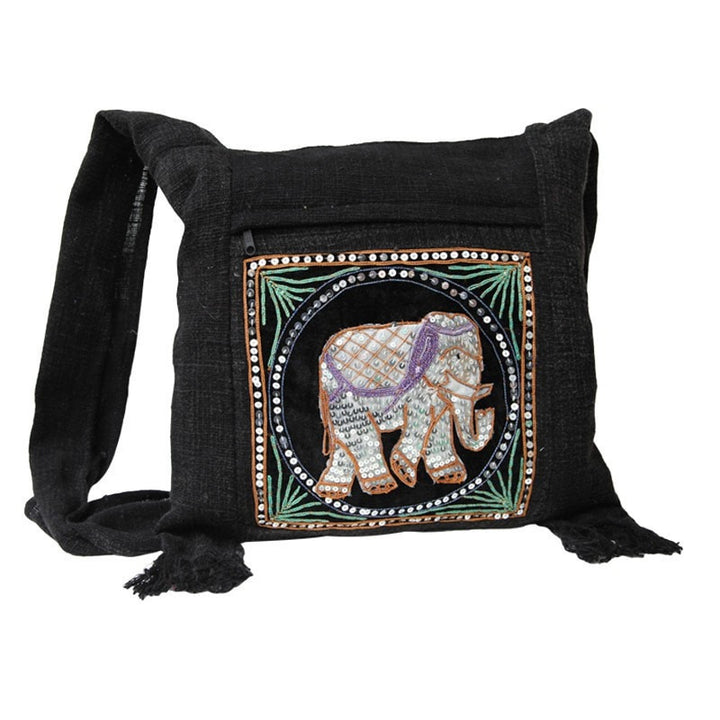 Cotton Sequin Elephant Bag