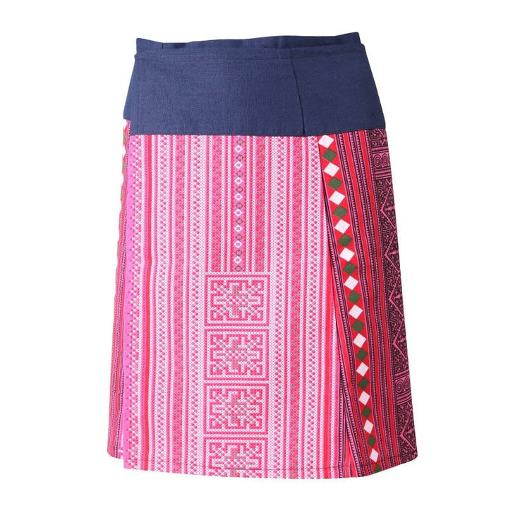 Woven Aztec Wrap Skirt