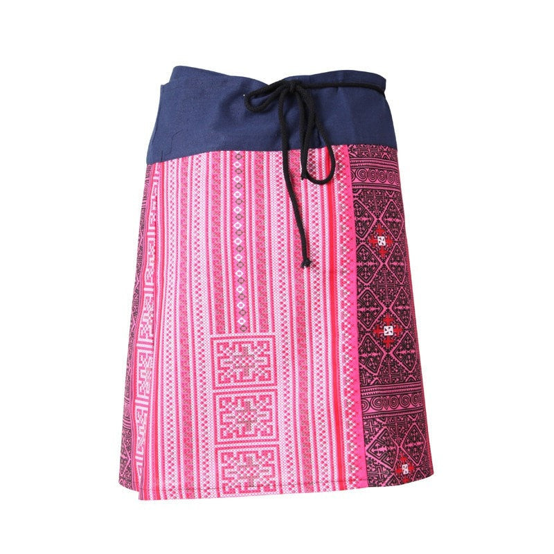 Woven Aztec Wrap Skirt