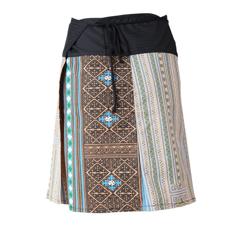 Woven Aztec Wrap Skirt