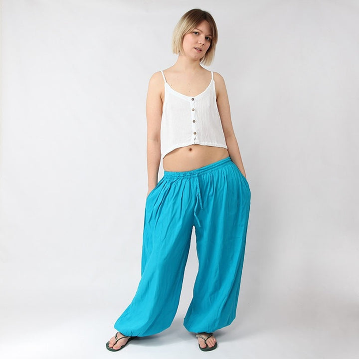 Plain Viscose Jogger Harem Trousers..