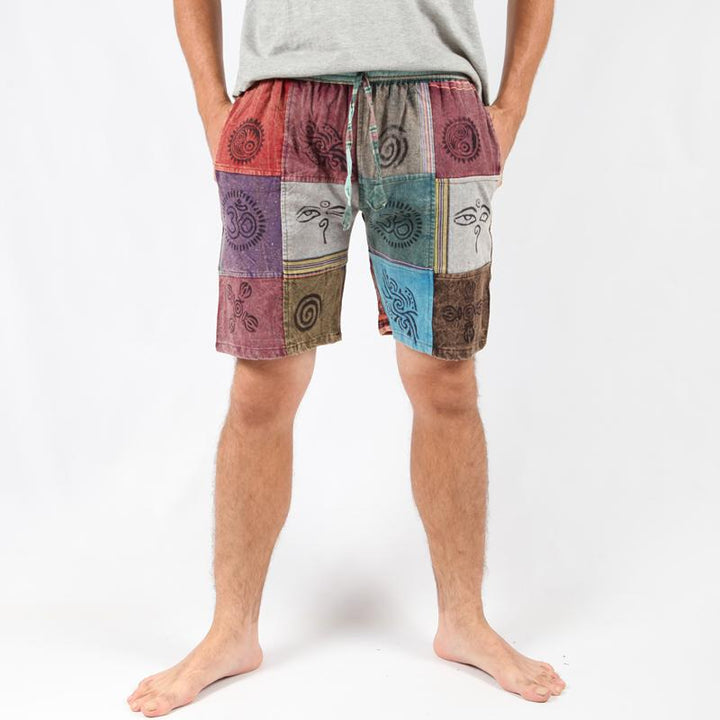 Cotton Patchwork Shorts