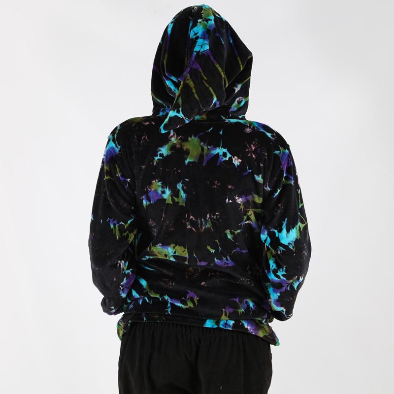 Velvet Tie Dyed Embroidered Jacket