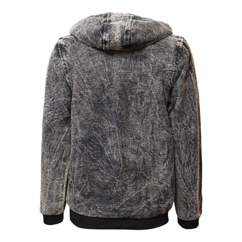 Acid Wash Fleece Lined Hoodie