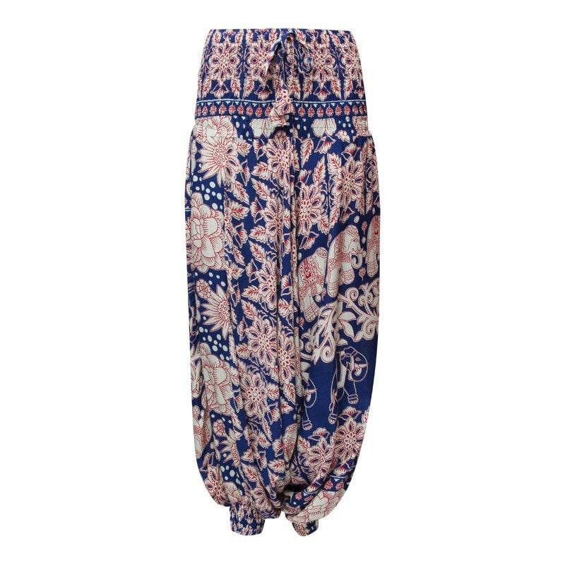 Elephant Print Thai Pants