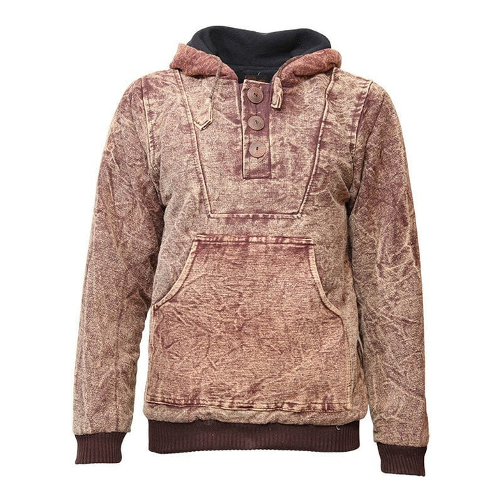 Acid Wash Fleece Lined Hoodie