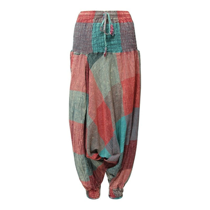 Men's Large Check Harem Pants