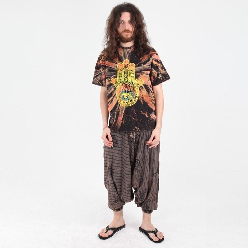 Men's Acid Wash Drop Harem Pants